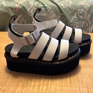 Dr. Martens. AirWairy. White sandals. Size 6US, 37 EU. Worn just once.